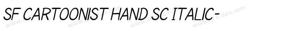 SF Cartoonist Hand SC Italic字体转换